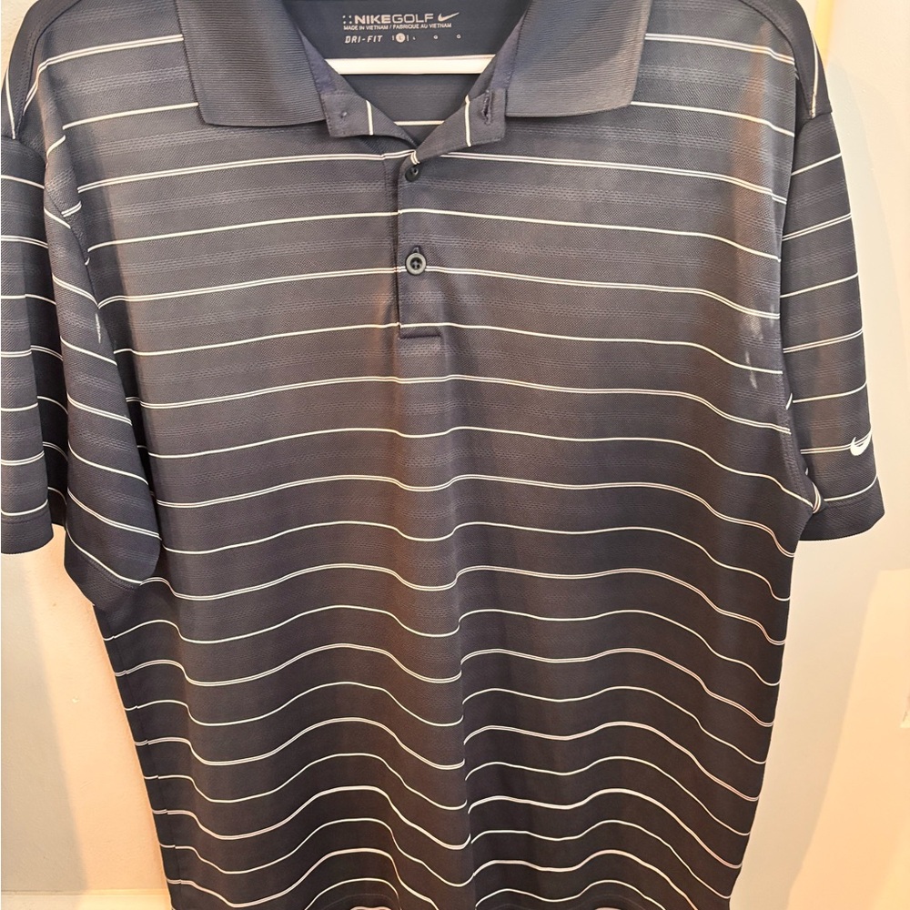 Nike Golf Men's Striped Polo Shirt - Black
